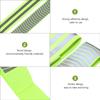 BESPORTBLE 4pcs Reflective Wrist Bands High Visibility Safety Straps for Night Running and Biking Stretchable Reflective Gear for Men and Women Green Double Stripes and Arrow Pattern view 4