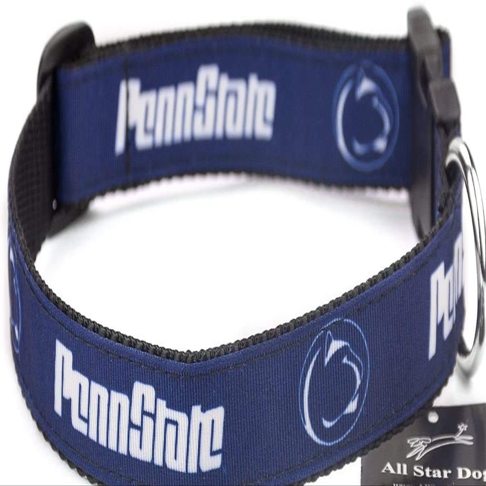 All Star Dogs Collegiate Dog Collar (Medium, Penn State Nittany Lions)