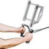 5 Star TD Double D Row Handle Cable Attachment  Non Slip Handle for Weight Lifting | LAT Pull Down Bar | Exercise V Handle Tricep Bar Press Down Machine Attachments Accessories Chrome Finish view 1