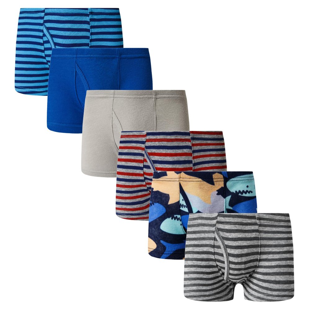 Winging Day Boys' Pure Cotton 6-Pack Boxer Brief Underwear Size 8T