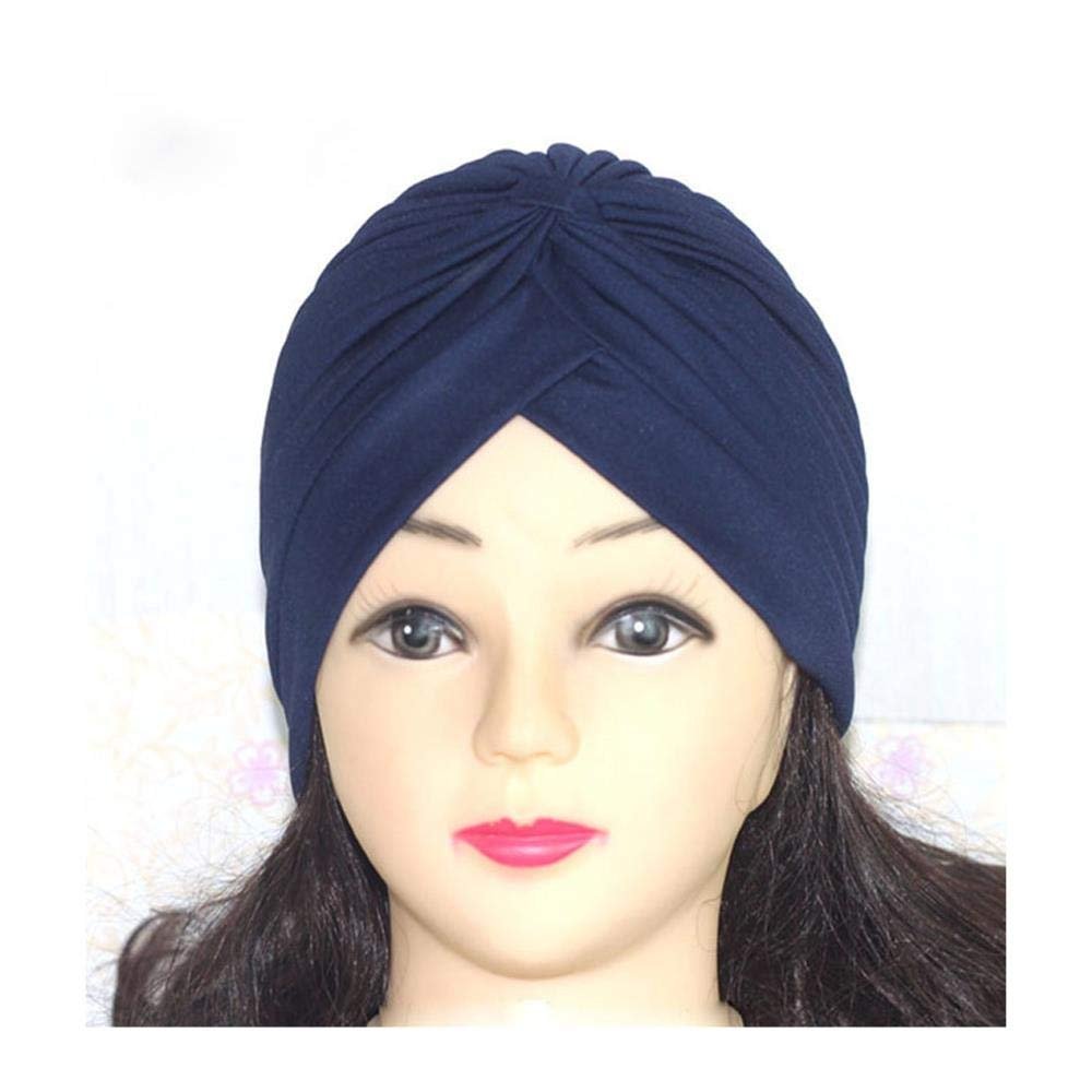 Bandanas Women Stretchy Turban Muslim Hat Headband Warp Female Chemo Hijab Knotted Cap Head Wrap for Women