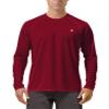 Roadbox Mens UPF 50+ UV Sun Protection Shirts Outdoor Long Sleeve SPF Diving Rash Guard for Fishing Hiking Swimming Beet Red view 1