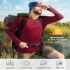 Roadbox Mens UPF 50+ UV Sun Protection Shirts Outdoor Long Sleeve SPF Diving Rash Guard for Fishing Hiking Swimming Beet Red view 3