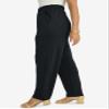 Jessica London Women's Plus Size Soft Ease Straight Leg Pant - 14/16, Black view 3