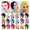 Bandanas Women Stretchy Turban Muslim Hat Headband Warp Female Chemo Hijab Knotted Cap Head Wrap for Women view 3