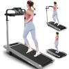 ANCHEER Walking Pad with Desk 47-50.5 Inch Adjustable Height, 6 in 1 Treadmill with 8% Incline for Home Workstation, Folding Treadmill 300lbs Weight Capacity/Ultra-Quiet/Installation-Free(Purple) view 1