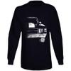 1971 Chevy Chevelle Ss Front Half Grill View Silhouette Long Sleeve T Shirt L Black view 1