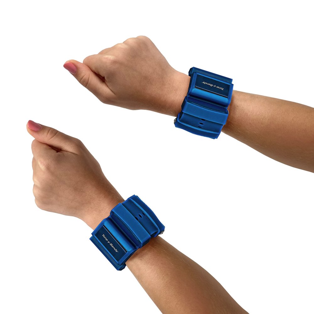 Tone-y-Bands Wrist Weights, 1 LB Each Band, Midnight Blue