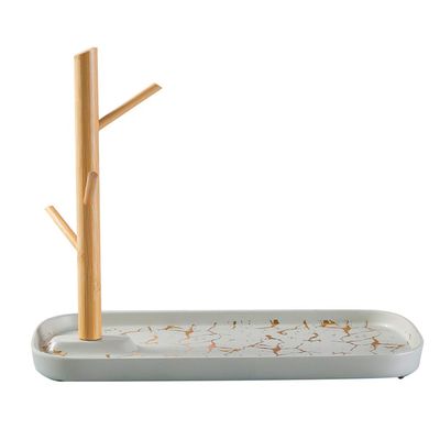 Jewelry Stand Holder, Decorative Tray, Perfume Tray, Jewelry Organizer for Ring, Earring, Bracelet, Watches, Hairpin, Trinkets, Keys Wallet Tray for Entryway Table ( Color : White , Size : Branches )