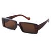 ADE WU Rectangle Sunglasses for Women Men 90s Vintage Fashion Cool Chunky Rectangular Rave Sun Glasses, Brown Lense view 1