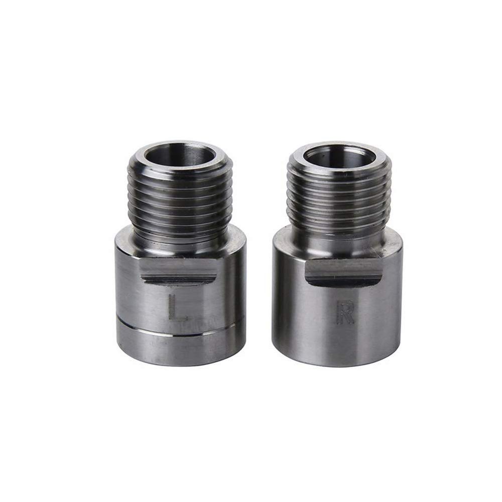BARMI One Pair Durable Steel/Titanium Compatible with MTB Road Bike Bicycle Pedal Extenders Spacers,Perfect Bike Accessories Titanium