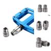 BARMI One Pair Durable Steel/Titanium Compatible with MTB Road Bike Bicycle Pedal Extenders Spacers,Perfect Bike Accessories Titanium view 2