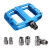 BARMI One Pair Durable Steel/Titanium Compatible with MTB Road Bike Bicycle Pedal Extenders Spacers,Perfect Bike Accessories Titanium view 3