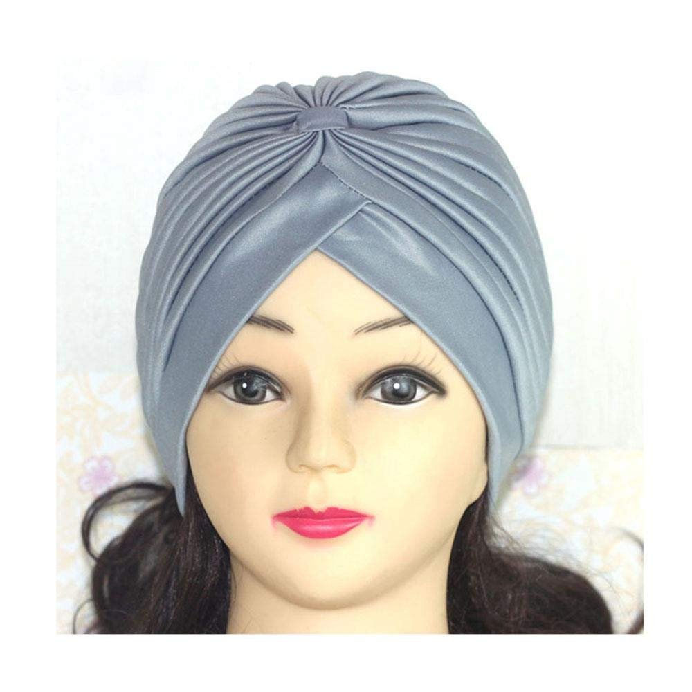 Bandanas Women Stretchy Turban Muslim Hat Headband Warp Female Chemo Hijab Knotted Cap Head Wrap for Women
