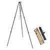 CAMPINGMOON Camping Tripod with Carrying Bag Portable Lightweight Aluminum 31.5-inch Height Stainless Steel Chain view 1