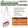 CAMPINGMOON Camping Tripod with Carrying Bag Portable Lightweight Aluminum 31.5-inch Height Stainless Steel Chain view 2