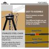 CAMPINGMOON Camping Tripod with Carrying Bag Portable Lightweight Aluminum 31.5-inch Height Stainless Steel Chain view 3