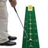 qiuqiu Golf Putting Mats, Golf Putting Mat Indoor,Golf Putting Green, Golf Putting Practice Mat Indoor Anti-Slip for Golf Practice/Golf Game/Golf Gift-Yellow view 2