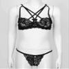 Active 2Pcs Women Lingerie Set See-Through Under-wired Bra with Briefs Sleepwear (Color : Red, Size : Large) view 2
