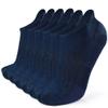 Busy Socks Mens Thick Wool Work Socks Size 13, Women's Wool Ankle Cushioned Heel Elastic Top Athletic Sport Low Cut Browning Socks, Navy, Large, 6 Pairs view 1