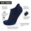 Busy Socks Mens Thick Wool Work Socks Size 13, Women's Wool Ankle Cushioned Heel Elastic Top Athletic Sport Low Cut Browning Socks, Navy, Large, 6 Pairs view 2