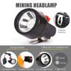 Yongkist Rechargeable LED Mining Cap Lamp 1+6 Light Source, White Light Coal Miner Headlight for Hard Hat, Waterproof Underground Mining Light, High Brightness Safety Helmet Lamp for Outdoor Work view 2