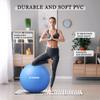 STOROMO Exercise Ball,Yoga Ball(with Exercise Tutorial)Extra Thick Non-Slip,Holds 2500 lbs, Workout Ball for Pregnancy Birthing and Balance Stability (Blue, 65cm/25.6in) view 4