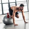STOROMO Exercise Ball,Yoga Ball(with Exercise Tutorial)Extra Thick Non-Slip,Holds 2500 lbs, Workout Ball for Pregnancy Birthing and Balance Stability (Silver, 65cm/25.6in) view 3
