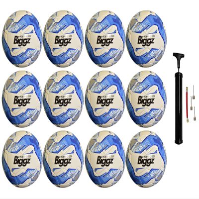 Biggz (Pack of 12) Premium Tundra Soccer Balls Size 5 with Hand Pump