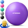 STOROMO Exercise Ball,Yoga Ball(with Exercise Tutorial)Extra Thick Non-Slip,Holds 2500 lbs, Workout Ball for Pregnancy Birthing and Balance Stability (Purple, 65cm/25.6in) view 1