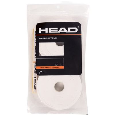 HEAD Prime Tour Tennis Racquet Overgrip 30 Pack (White)
