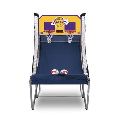 Pop-A-Shot - Home Dual Shot with Los Angeles Lakers NBA Graphics l Sensor Scoring l 16 Game Modes l 7 Balls l Foldable Storage l for All NBA Fans