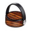 Skin Decal for Hydro 64 oz Flask Wide Mouth Water Bottle Vinyl Wrap Only - Red Deep Mahogany Wood Pattern view 2