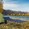 Outsunny Folding Camping Cot for Adults with Carry Bag, Side Pocket, Outdoor Portable Sleeping Bed for Travel, Camp, Vacation, 330 lbs. Capacity, Blue view 2