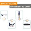 Outsunny Folding Camping Cot for Adults with Carry Bag, Side Pocket, Outdoor Portable Sleeping Bed for Travel, Camp, Vacation, 330 lbs. Capacity, Blue view 3