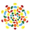 Atomik Climbing Holds Set of 60 Bolt-On Steep Wall Footholds, Crimpers, Jugs, Pinches, Slopers in Assorted Bright Tones view 1