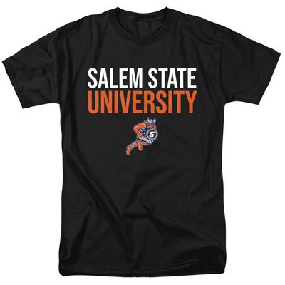 Salem State University Official Stacked Unisex Adult T-Shirt, Black, 5X-Large