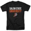 Salem State University Official Stacked Unisex Adult T-Shirt, Black, 5X-Large view 1