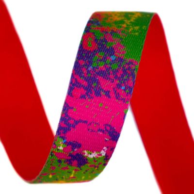 Country Brook Design - 5/8 Inch Paint Splatter Recycled Polyester Webbing Closeout, 20 Yards