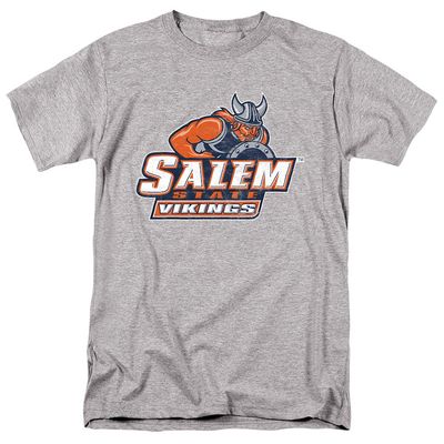 Salem State University Official Distressed Primary Unisex Adult T-Shirt, Athletic Heather, 5X-Large