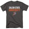 Salem State University Official Stacked Unisex Adult T-Shirt, Charcoal, 5X-Large view 1