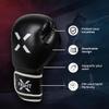 FightX Professional Boxing Gloves Men Women  Pro Training Sparring Gloves, Heavy Bag, MMA Kickboxing Muay Thai Gloves  Hook & Loop with Wrist Support  14 Oz Guantes de Boxeo (6 10 12 16 Oz) (B/W) view 2