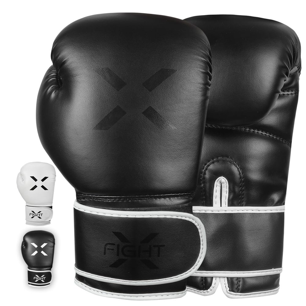 FightX Professional Boxing Gloves Men Women Pro Training Sparring Gloves, Heavy Bag, MMA Kickboxing Muay Thai Gloves Hook & Loop with Wrist Support 10 Oz Guantes de Boxeo (6 8 12 14 16 Oz) (FB)