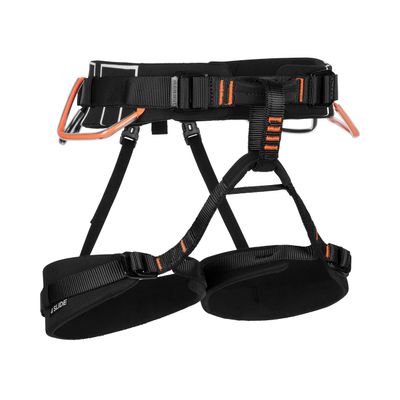 Mammut 4 Slide Climbing Harness Adjustable Rock Climbing Harness with 4 Slide-Bloc Buckles & Wear Indicator, Comfortable Cushioned Fit for Indoor & Outdoor Climbing, Black, M-XL