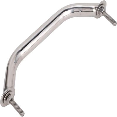 Aramox Boat Handrail for Hatch Deck, Marine Boat Handle Door Grab Bar Handrail Oval Stainless Steel Rail Grip Silver(230mm)