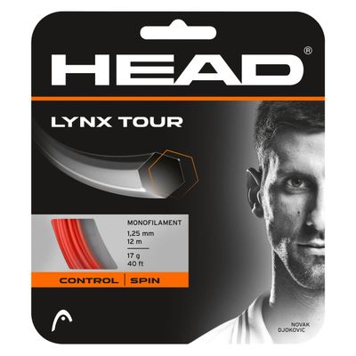 HEAD Lynx Tour Tennis String (16g-1.30mm, Orange)