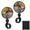 2 Pieces Bike Mirror Cycling Rear Mirror Adjustable 360 Degree Rotatable Handlebar Rearview Bicycle Mirrors Shockproof Wide Angle Acrylic Convex Safety Mirror for Most Mountain Road Bike view 1