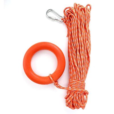 Throwable Flotation Device,Water Preserver,Boat Throwable Flotation Device,Life Preserver,Lifesaving Rope, 6mm Diameter 30m PVC Reflective Throwing Rope