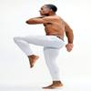 DEVOPS Men's Thermal Underwear Pants, Athletic Leggings Base Layer Bottoms with Fly (X-Large, Black/White) view 3