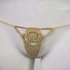 ACSUSS Women Floral Handmade Crochet Lingerie Suit Hollow Out Bikini Set Two-Piece Micro Swimsuit Beige M view 4